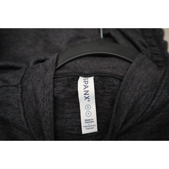 Spanx 50880R Women's Sz S Very Black Dash Heather Skysoft Mock Neck L/S Top - Picture 3 of 11